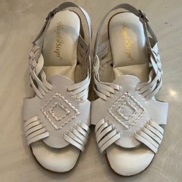 Angel Steps Sandals Size 7WW Leather - Picture 1 of 4